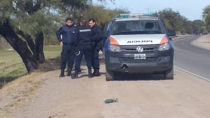 Encuentran un proyectil de mortero en la ruta 1