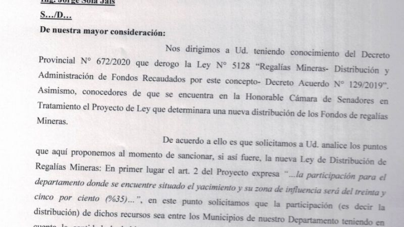 Analizaron el proyecto de Ley de Regalías Mineras