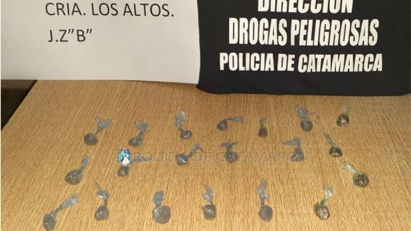 Detienen a un joven y secuestran 9 gramos de marihuana en Santa Rosa