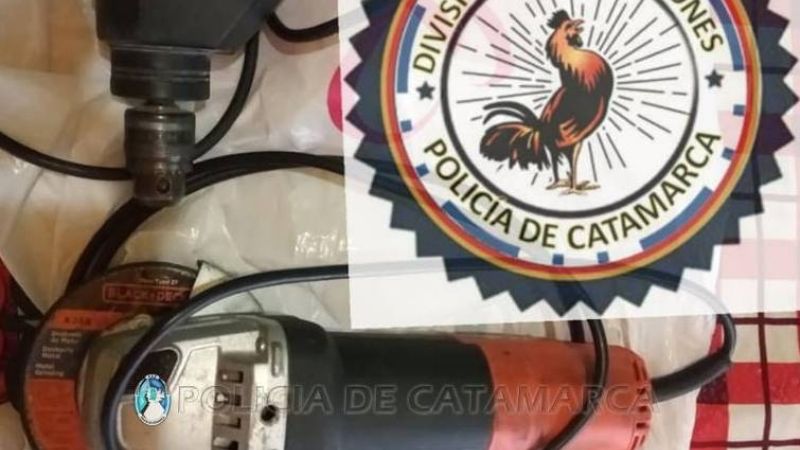 Recuperan herramientas robadas y aprehenden a un joven