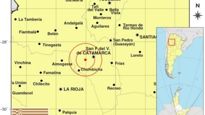 Leve temblor cerca de la Capital