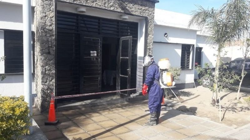 Intensa tarea de desinfección