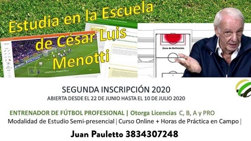 Inscriben a la escuela de DT "César Luis Menotti"