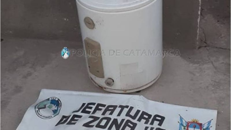 La Policía cayó a su casa en busca de un termotanque robado