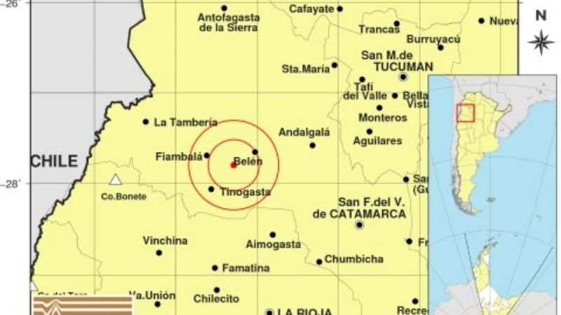 Temblor se sintió en Belén y Fiambalá