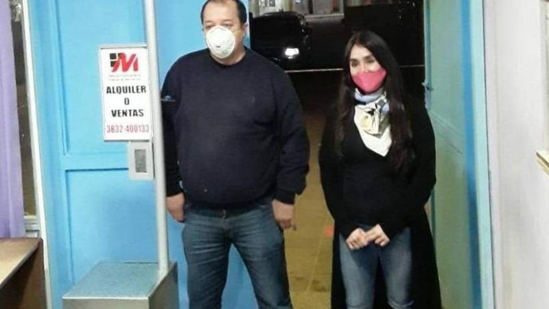 Instalaron una columna sanitizante en la ruta 157