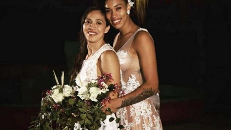 La voleibolista Sosa cumplió el sueño del casamiento,