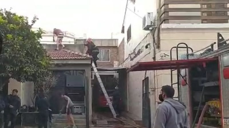 Incendio en una casa del Centro