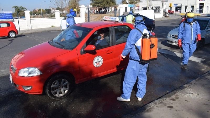 Sanitización en taxis y remises