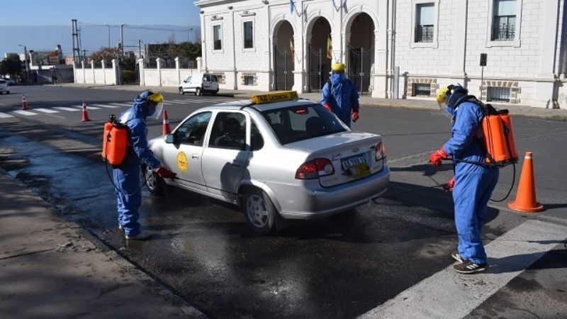Sanitización en taxis y remises