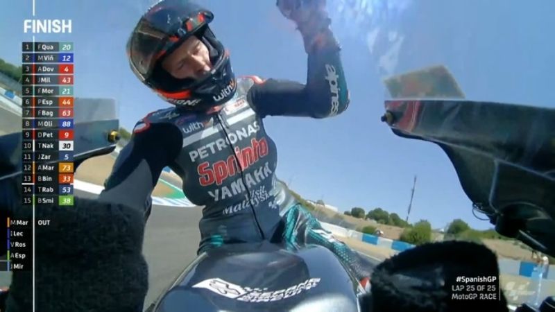 El francés Quatararo logró su primer GP en las MotoGP