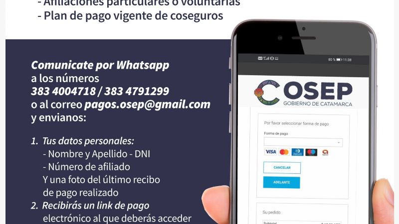 Entró en funcionamiento el sistema de cobro online de OSEP