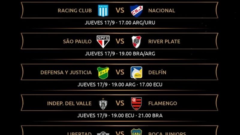 Fixture actualizado para la disputa de la Libertadores