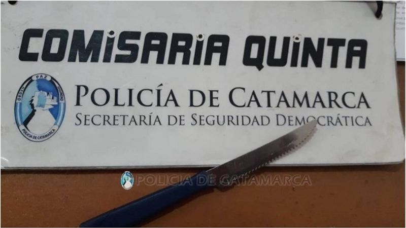 Arrestan a un hombre y secuestran un arma blanca