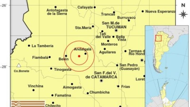 Temblor en Andalgalá