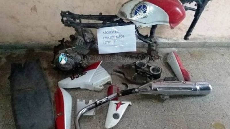Secuestran partes de una motocicleta robada en Tucumán