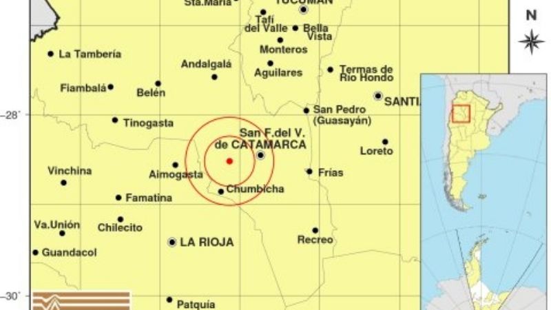 Noche con dos temblores en Capital y Belén