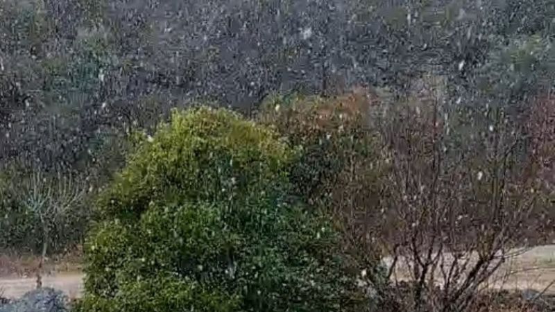 Nieve en El Rodeo y localidades de Belén