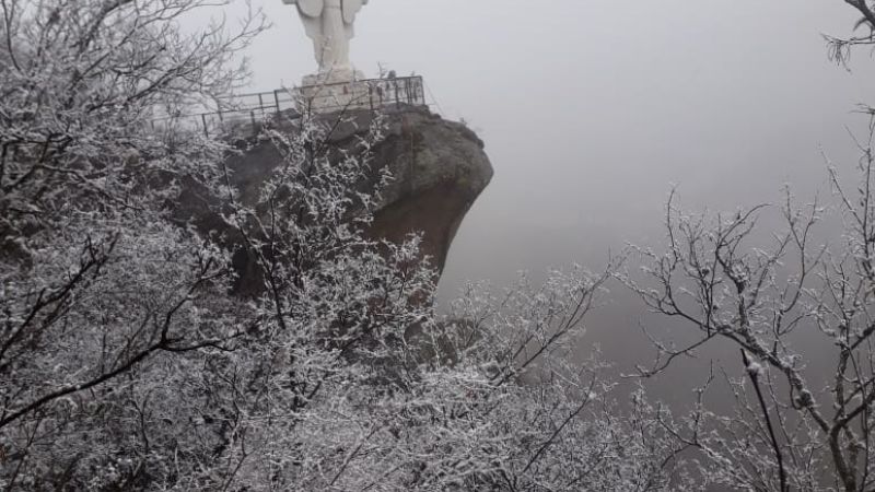 Nieve en El Rodeo y localidades de Belén