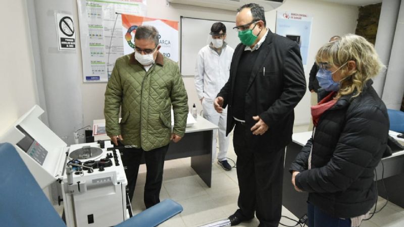 Raúl recorrió el Banco Central de Sangre