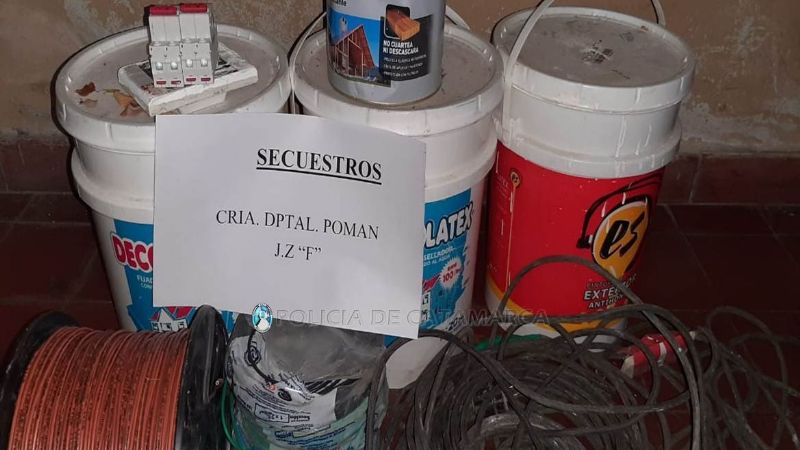 Arrestan a un joven por el robo en una obra en construcción en Pomán