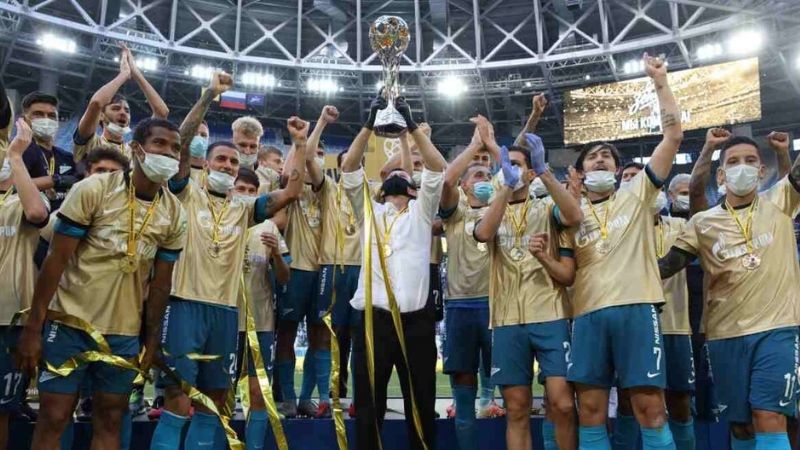 Tres argentinos campeones con el Zenit, en Rusia