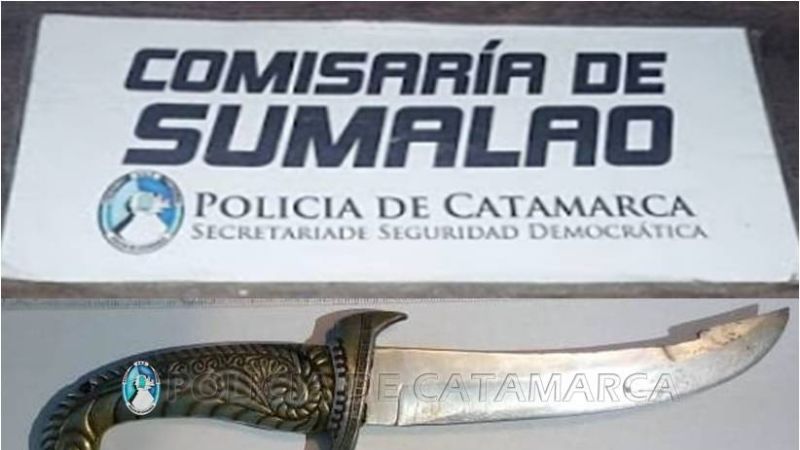 Arrestan a un joven y secuestran una daga en Valle Viejo