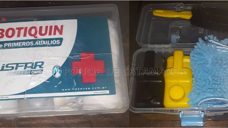 Robó elementos de limpieza y un botiquín de un auto