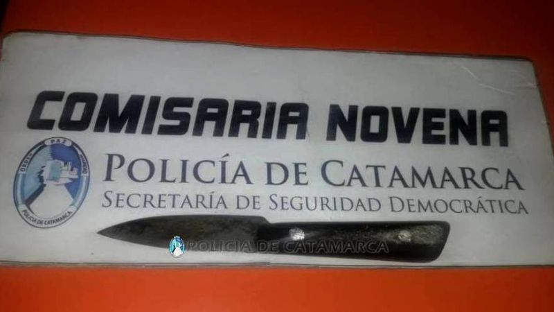 Quiso escapar después de agredir a su pareja: tenía un cuchillo
