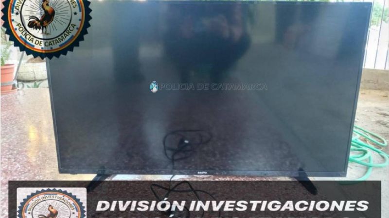 Recuperan un televisor robado