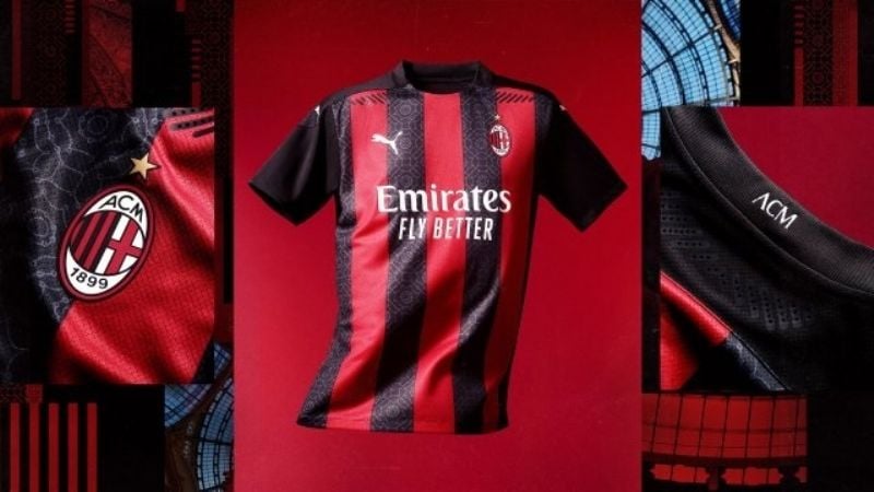 Puma presentó la nueva camiseta del Milan con diseño único