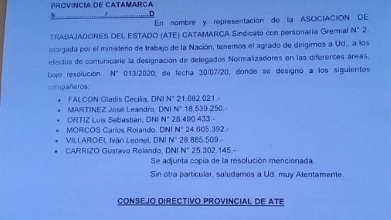 Unidad de judiciales catamarqueños bajo el "paraguas" gremial de ATE