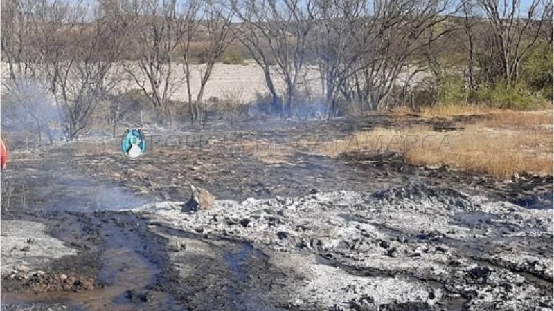 Incendio de pastizales en Belén