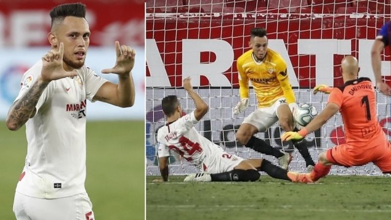 Lucas Ocampos, "héroe" del Sevilla en los dos arcos