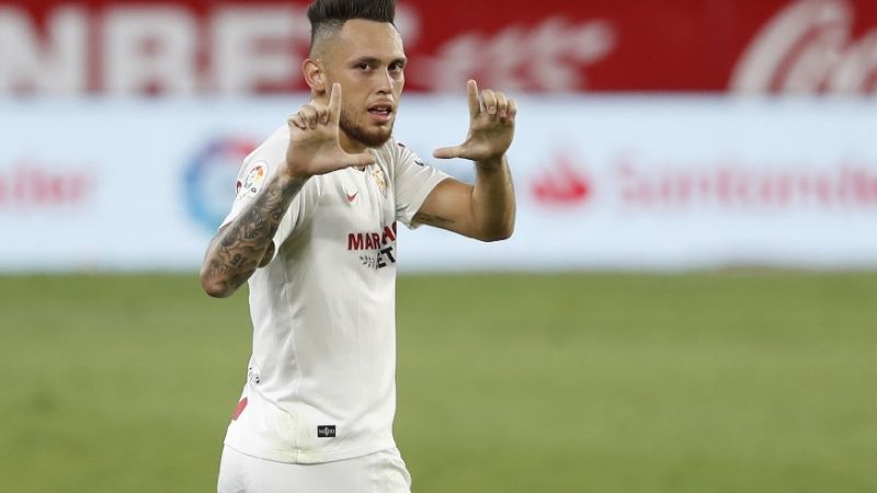 Lucas Ocampos, "héroe" del Sevilla en los dos arcos