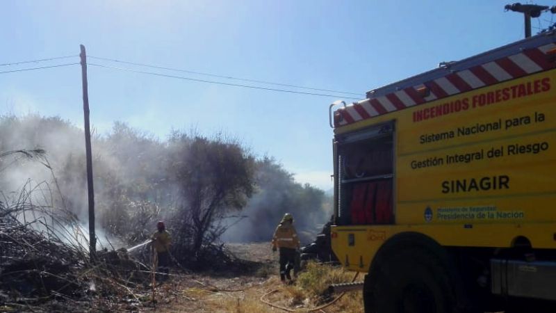 Controlan incendio en Fray Mamerto Esquiú