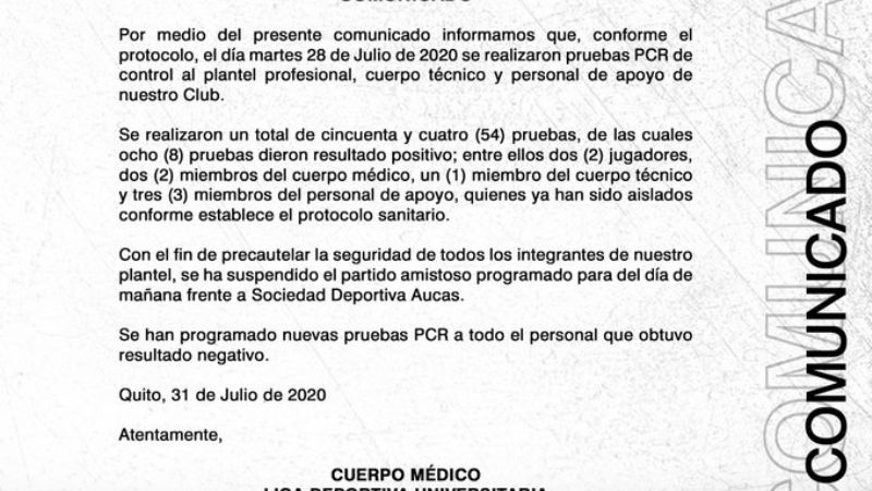 Rival de River en la Copa, con 8 casos de coronavirus