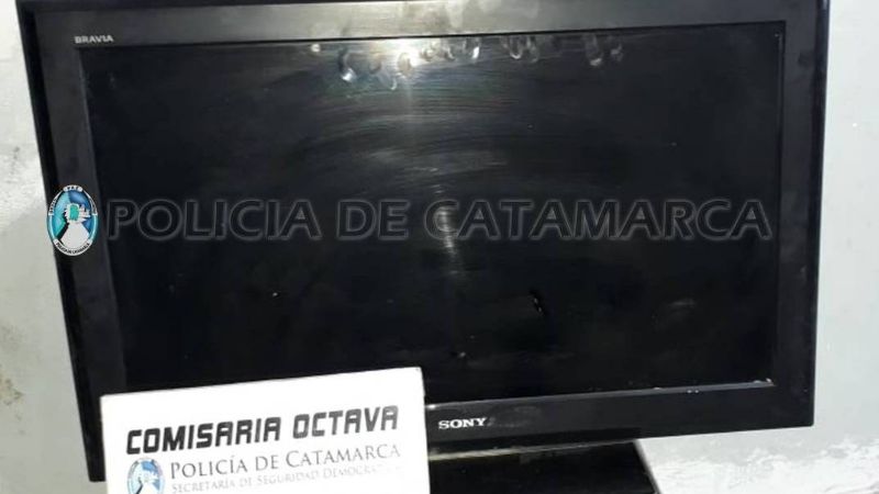 Secuestran un televisor que estaba escondido en un descampado