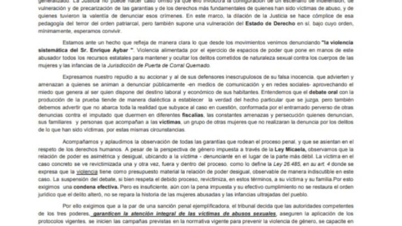 Exigen para Aybar una "sanción penal ejemplificadora"