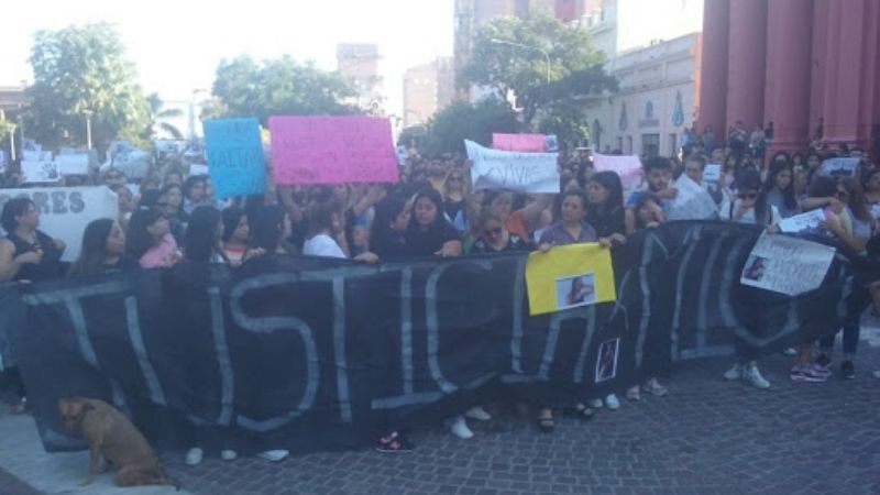 Marcha para pedir justicia por el femicidio de Micaela Gordillo