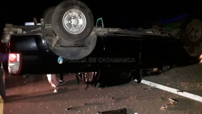 Volcó una camioneta en Hualfín