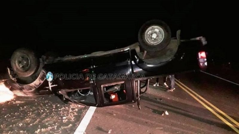 Volcó una camioneta en Hualfín