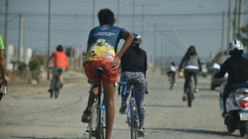 Vecinos participaron de peregrinación en bicicleta