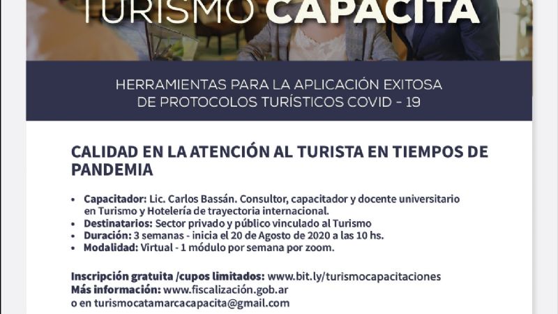Curso de Calidad en Atención al Turista en tiempos de pandemia
