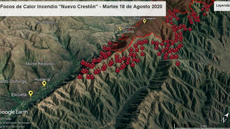 Trabajan sin descanso para apagar el tremendo incendio en Ambato