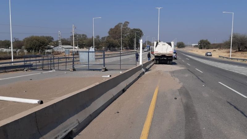 Camionero se accidentó en la Circunvalación