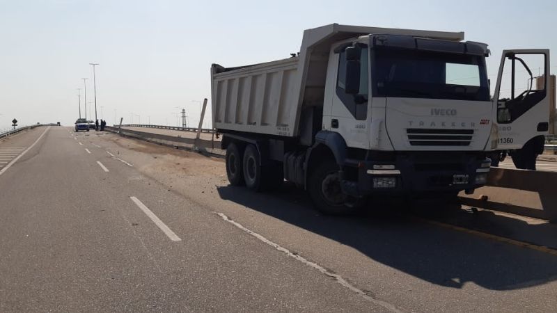 Camionero se accidentó en la Circunvalación