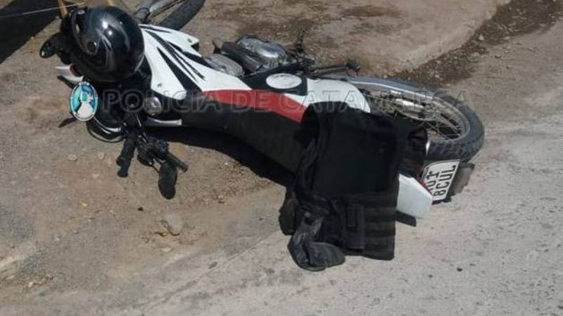 Se accidentó policía motorizado