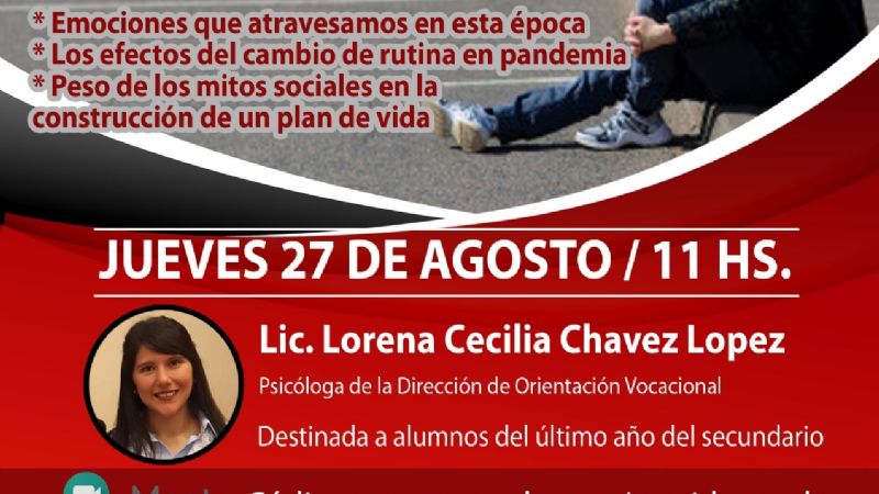 2º Charla Virtual: Planear la Vida en Tiempos de Pandemia