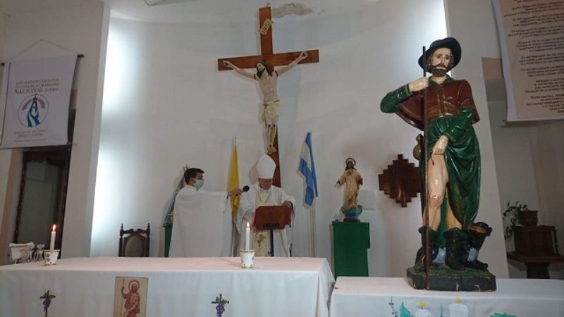 Mes de San Roque: Urbanc celebró la misa